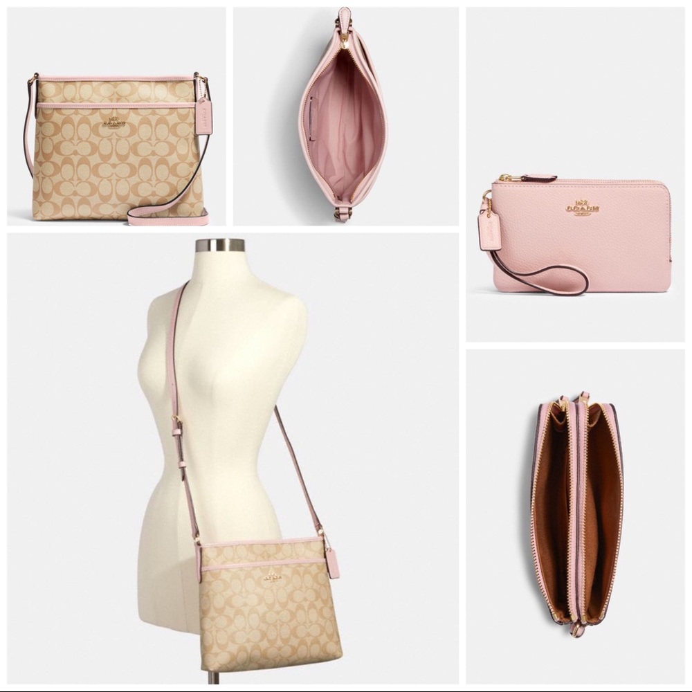 💞Coach crossbody w/ wristlet Blossom Pink 💕💓